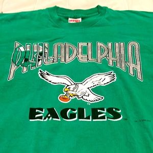 Philadelphia Eagles retro Kelly Green Youth XL tee